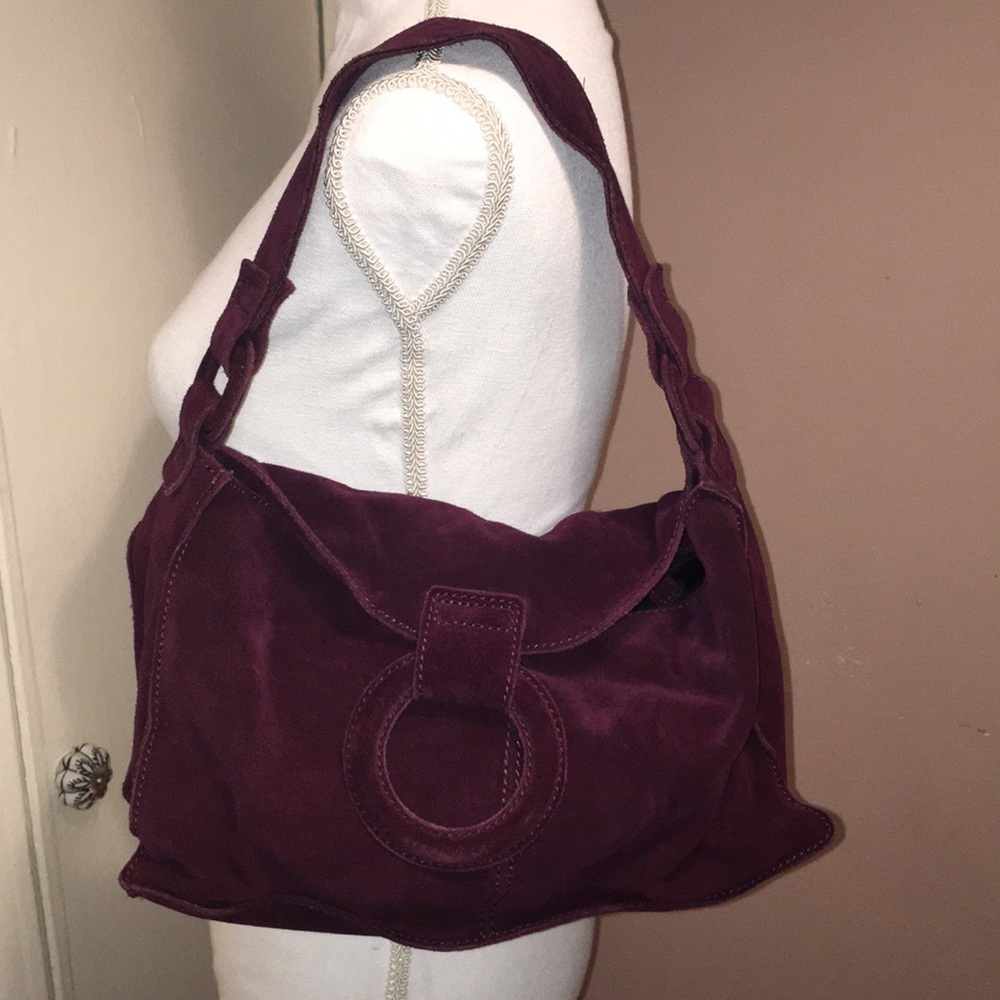 SEQUOIA - Suede Shoulder Bag - Purple